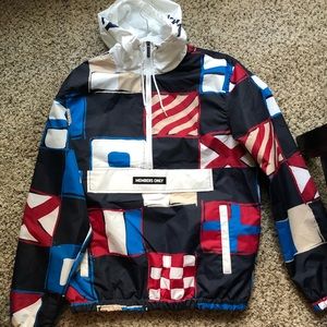 NWT Members Only Flag Print Anorak SZ: Medium